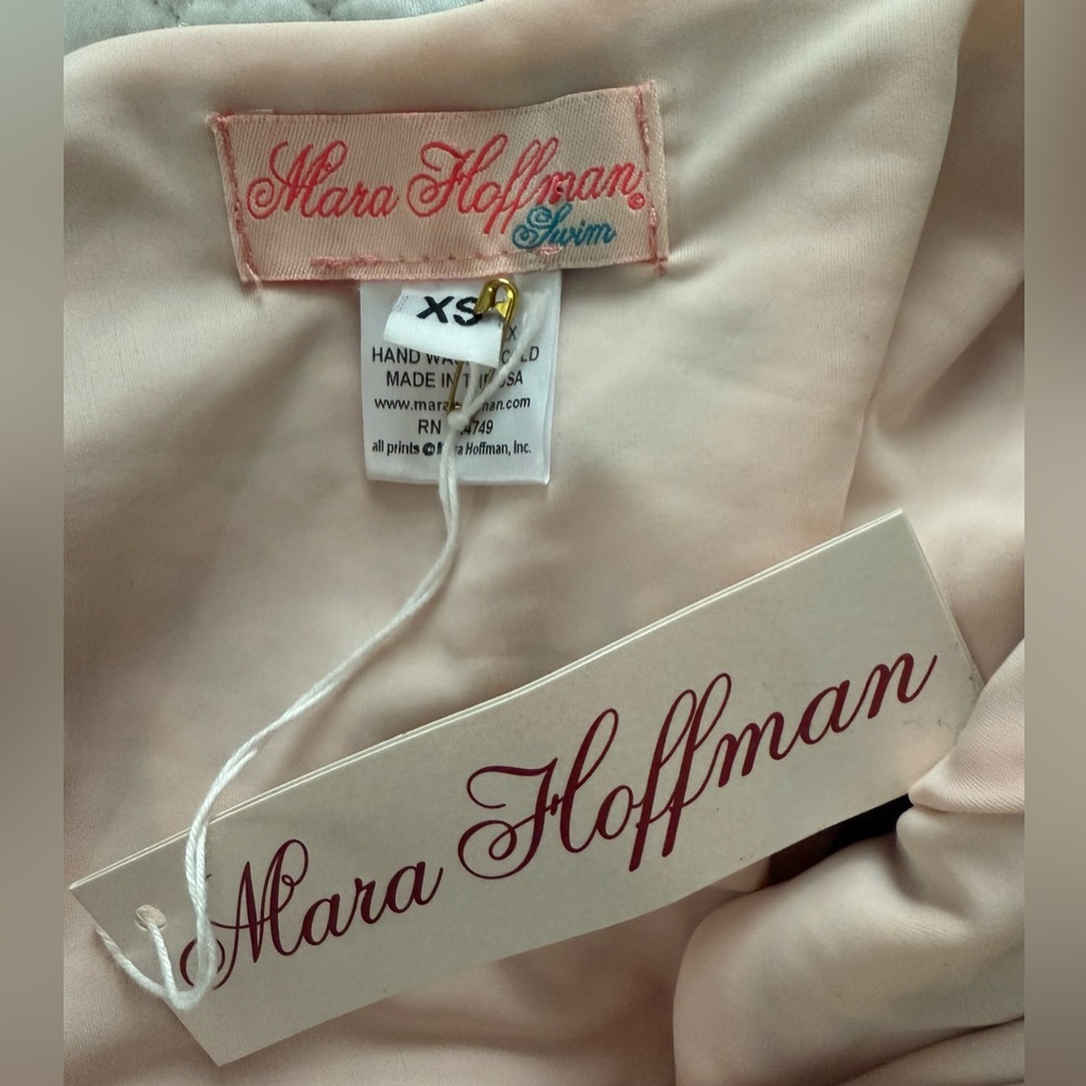 Mara Hoffman Swim Backless Feather Print One Piece Swimsuit Size XS NWT - Picture 10 of 11
